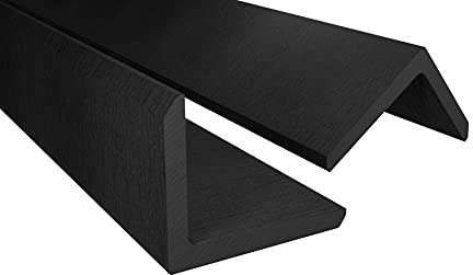 Endorphin WPC Abschlussleisten für WPC Terrassendielen 220cm - Höhe 4,5cm / Breite 5,5cm - 5er Set Anthrazit - Abdeckleisten für Bodendielen - Wetterfest und Pflegeleicht - Gesamtlänge: 11m