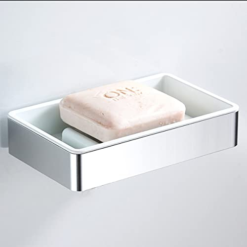 Seifenschale, Seifenhalter ohne Bohren, Seifenablage für Badzimmer Dusche, Küche, Aluminum and ABS-Kunststoff,Leistungsstarker Kleber,Wand Seifenschale Dusche