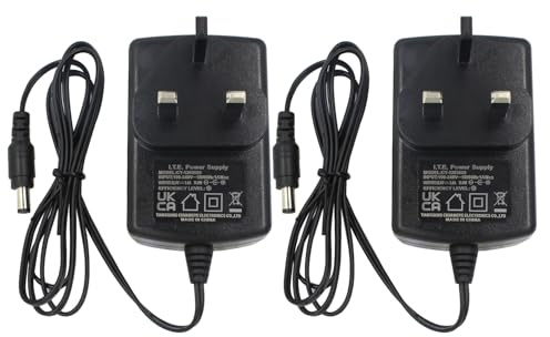 Security-01 2-Pack AC to DC 12V 3A Power Adapter Supply, Plug 5.5mm x 2.1mm for CCTV Cameras DVR NVR