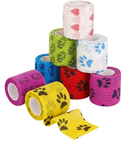 tao pipe 8 Rollos Venda Cohesiva, 5 cm x 4,5m Vendaje Adhesivo Tape Cinta Cohesiva Vendajes Autoadhesivos Deportivo