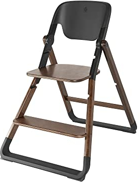 Ergobaby Evolve Toddler Chair Hochstuhlbasis Ergonomischer Stuhl für Kleinkinder Mitwachsend ab ca. 36 Monate, Höhenverstellbarer Kinderstuhl Treppenstuhl in Holzausführung, Dark Wood