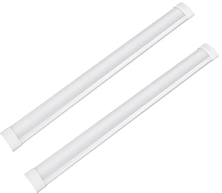 T&K TO-KING 2-Pack 4FT LED Batten Light,PC Body,40W 4000LM 6500K,Low Profile Wall/Ceiling Surface Mounted Fitting for Shop/Office/Garage/Warehouse/Kitchen/Living Room