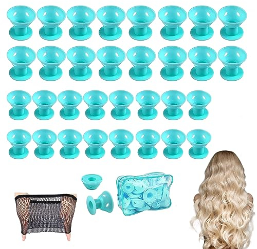 40 Pezzi Bigodini In Silicone Bigodino In Silicone Morbido Capelli Ricci Hair Rollers Magici Per Donna Ragazza