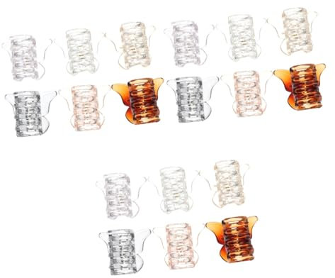 FRCOLOR 18pièces Clips à Cheveux Forme De Pinces à Cheveux Femmes Transparentes Idéales Pour Poudré Transparent