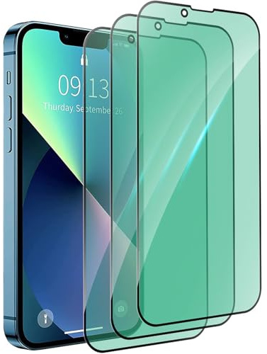 DYNASCO 3 Stück Anti-Blaulicht Schutzfolie für iPhone 13, 9H Härte Gehärtetes Glas Grünlicht-Augenschutz Displayschutzfolie für iPhone 13 6,1 Zoll - Kratzfest, Anti-Fingerprint