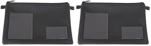 Tasche für Fahrzeugpapiere, 30 x 20 cm, Kunstleder schwarz, mit Kartenfach und Fach für Fahrzeugschein, effektivo 11057
