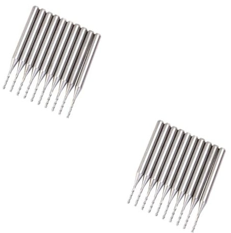 Gatuida PCB-Schaftfräser 20 Stk Hartmetall-PCB-Schaftfräser 1,0 mm Schaftfräser