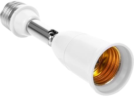 BESTonZON Extensor De Enchufe E27 Flexible Adaptador De Casquillo De Bombilla Con Rotación 360° Portalámparas Extendido Giratorio Para Ajustar La Dirección De La Luz En Hogar Y Vehículos