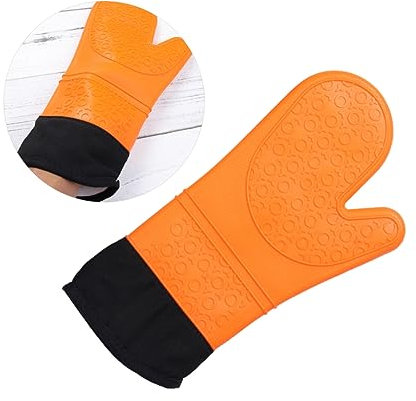 COLLBATH 2St grillhandschuhe Backhandschuhe Lange Manschette Kochhandschuhe Ofenhandschuhe Silikonhandschuhe isolierte Handschuhe Bringen