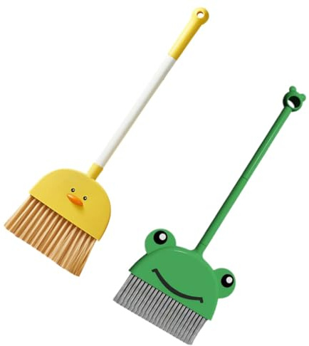 Ciieeo 2piezas Pequeña Escoba De Pato Amarilla Escoba De Juguete para Herramienta De Limpieza para Simulación Casa Jardín De Infancia