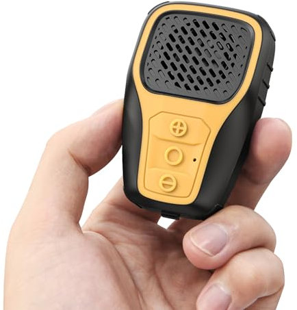 INGA Enceinte Bluetooth à Clip, Mini Enceinte Étanche IP67 avec Microphone, Idéale pour Musique Et Appels Mains Libres Pendant Le Travail, Cyclisme, Golf Et Activités Extérieures (Jaune).