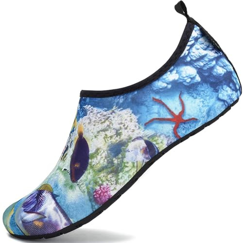 SAGUARO Unisex Badeschuhe Schnell Trocknend Schwimmschuhe Herren Damen Wassersportschuhe, Gr. 36-47