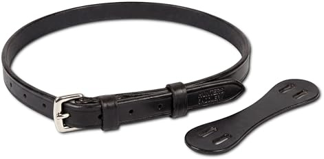 Hunters Saddlery Flash - Accesorio de correa de muserola con convertidor compatible con brida de caballo completa de cuero inglés (negro)