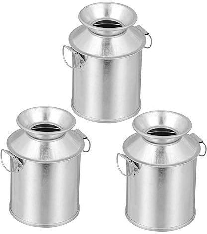 Alipis 3pcs Vintage Flower Buckets Rustic Metal Flower Vases Decorative Plant Holders Handle for Garden Home Decor