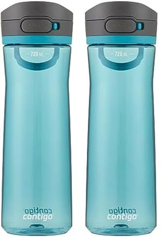 Contigo Jackson drinks bottle, large BPA-free water bottle, 100% leakproof and dishwasher safe, outdoor sports bottle, for cycling, jogging, hiking, work and school, 720 ml (Pack of 2)