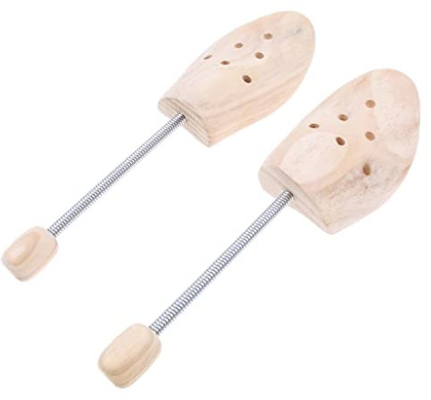 Wdfnexalai 1 Pair Coil Spring Shoe Shapers Stretcher Cedar Wood Shoe Tree Unisex Large