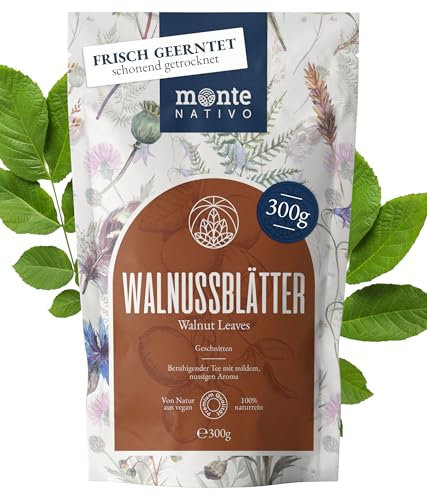Tisane Feuilles de Noyer Monte Nativo (300g) – Feuilles de Noyer Séchées – Herbes Pures pour Infusion Naturelle – Aromatiques 100% Pures