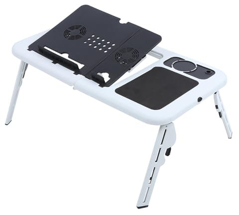 Bureau d'Ordinateur Portable pour Lit, Halpel Boursier Ordinateur Pli Pliant canapé de Voiture Portable avec Table de Plateau de Clavier Coulissant