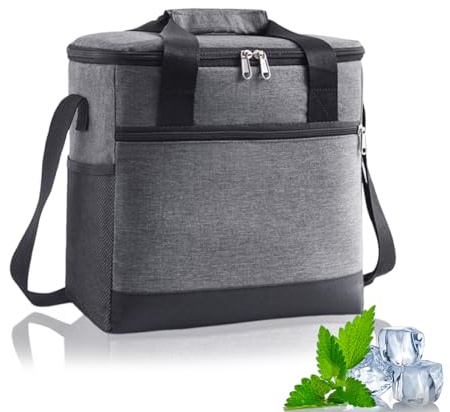 30L Cool Bag,Large Insulated Cooler Bag,Insulated Cooler Bag Lunch Bag Keep Warm and Cold, Leak-Proof, With Carriying Straps for Camping, Picnics, Beach and Work