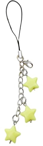 AOOOWER Stilvoller Sterntaschen-Anhänger, Kamera-Anhänger, Handy-Schlüsselband, modischer Handy-Charm, Harz und Legierung, 13 cm, Harz, Legierung, Kein Edelstein