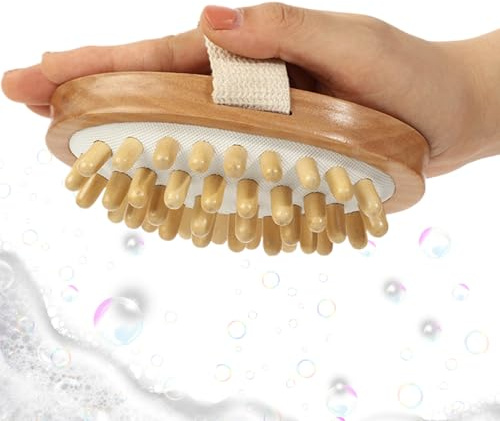 Tuxuseo Cepillo De Masaje Para Todo El Cuerpo - Cepillo Masajeador Corporal De Mano - Peine De Madera Relajante Para Cuidado Diario En Casa Y Viaje