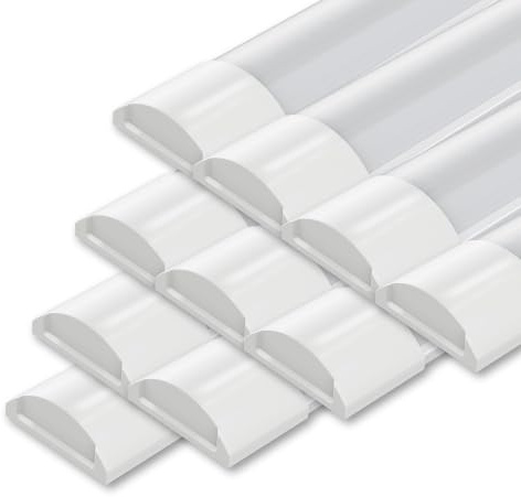 Ledvion 10er Set Feuchtraumleuchte LED 150cm 40W 120lm/W 6500K IP20 | Koppelbar fuer Garage Werkstatt Keller und trockene Innenraeume mit einfacher Montage