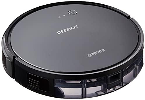 ECOVACS DEEBOT 601 - Aspiradora robótica con control de aplicación, para alfombras y optimizada para suelos duros, modo máximo, silencioso, programación, carga automática, apto para mascotas, funciona