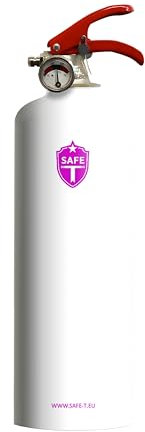 SAFE-T Kompakter dekorativer Feuerlöscher – Vielseitiger Schutz für Auto, Zuhause und Büro – Wirksam gegen ABC-Brände – Originelles Dekorationsobjekt - Ideale Geschenkidee – CE-konform