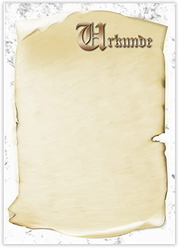 Designpapier Urkunde 02 DP852 – 50 Blatt Briefpapier – Urkunde, Vordruck, selbst beschriften, Sporturkunde, Ehrenurkunde, Zertifikat – Laser- & Inkjetdrucker geeignet – Druckerpapier A4 190g/m²