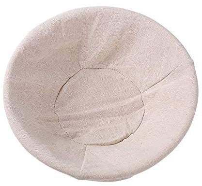 Ratán Fermentación Cesta Mimbre, Redondo Pan a Prueba Cesta, Masa Madre Cuenco con / Forro, Multiuso Vid Tejido para Hogaza Pastelería Masa,Comida Horneado de Almacenaje Organizador - 22X8CM