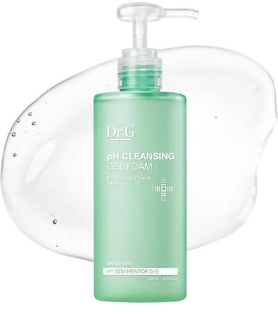 Dr.G pH Cleansing Gel Foam - Everyday Gentle Face Cleanser for All Skin Types - pH-Balanced - Hydrating - Deep Pore Cleansing - Safe for Daily Use on Sensitive Skin - Korean Skincare - 6.76 fl oz