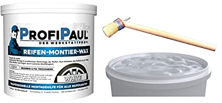ProfiPaul Reifenmontagepaste Weiss 5 kg Set mit Pinsel und Schaber