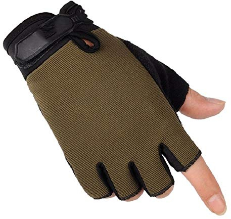 Guanti Officina Guanti Da Ciclismo Per Sport All'Aria Aperta Per Uomo In Silicone Antiscivolo Anti-Sponsorizzatore Assorbente Per Il Ciclismo Resistente Al Vento-Mezzo-Esercito Verde_Xl.