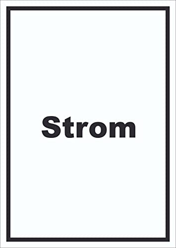 HB-Druck Strom Schild mit Text Anschluss hochkant A0 (841x1189mm)