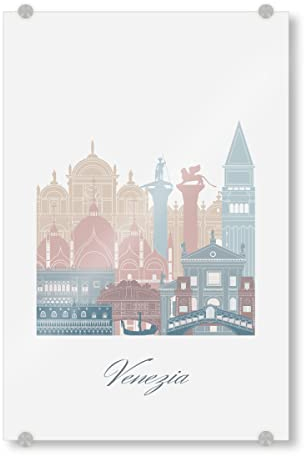 artboxONE Acrylglasbild 120x80 cm Städte Venedig Skyline Erdtöne Stil - Bild venedig Boho böhmisch