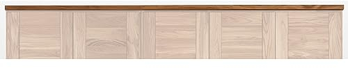 Lomadox Schlafzimmer Massivholz Kranzleiste Passepartout-Rahmen für 5-türigen für Kleiderschrank Drehtürenschrank Schlafzimmerschrank Schrank in Wildeiche massiv, B/H/T: ca. 238/3/61 cm