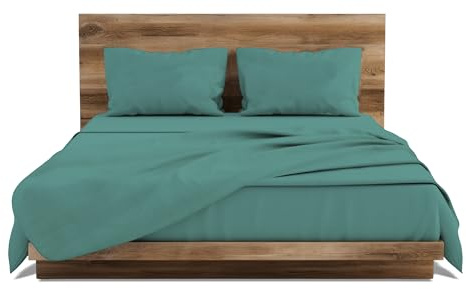 GEMITEX Completo Letto Made in Italy in 100% Cotone TINTA UNITA, MATRIMONIALE, Linea COTONE IN, colore OTTANIO, con TRATTAMENTO ANTIPILLING e ANALLERGICO GEMITEX