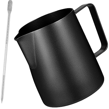 MAGICLULU Set 2 Pezzi Tazza Per Schiumare Latte 600ml in Acciaio 304 Con Penna Per Latte Art, Brocca Per Caffè e Cappuccino Per Bar, Ristoranti e Uso Domestico, Facile Da Pulire