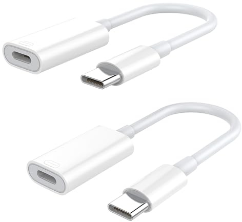 TiMOVO 2 Stück Lighting auf USB C Adapter mit PD35W Schnellladung, Weiß