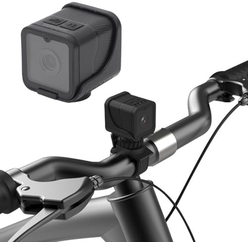 Lazmin112 Kit di Montaggio Telecamera Manubrio della Bici, Mini Videocamera Sportiva 1080P, Registratore Telecamera Bicicletta Impermeabile Grandangolare da 120°, per Casco Bicicletta Moto