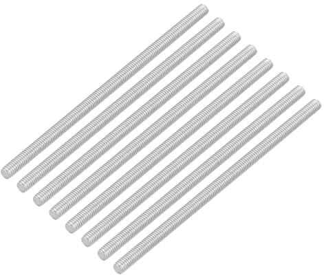 QUARKZMAN 16 Stück Gewindestangen, M3 x 65mm, 304 Edelstahl, Gewindestab mit metrischem Vollgewinde, M3-0,5 Gewindesteigung für Möbel- und Maschinenmontage