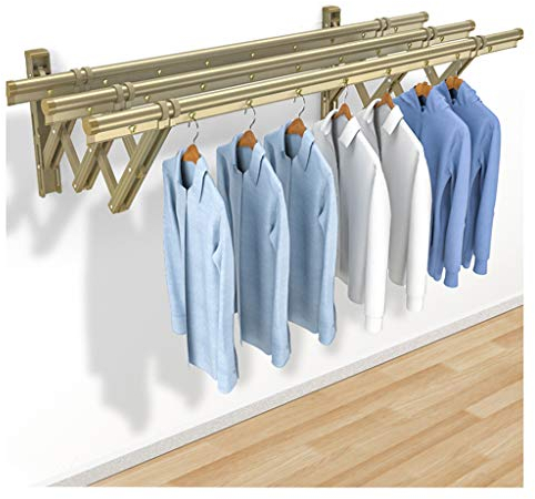 HIARAN MASONK Wäscheständer, zusammenklappbar, zur Wandmontage, ausziehbar, für den Außenbereich, außerhalb des Fensters, Wäscheständer, Trockengestelle (150 cm), das Neue Lucky Star