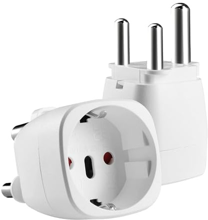 Oblinple 2 Stück Südafrika Reiseadapter, EU nach Südafrika Adapter, Südafrika Reisestecker Steckdosenadapter, Deutschland Südafrika Steckdose, EU zu Typ M Stecker für Mosambik Bhutan Namibia Botswana