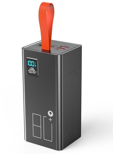 Batterie Externe 80000mAh, Power Bank PD 30W & QC 3.0 Charge Rapide avec écran numérique, Chargeur Portable Grande capacité 5 Sorties et 2 entrées, Batterie Externe iphone pour iPhone