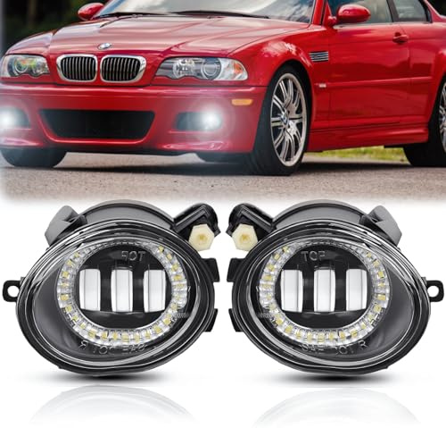 LED Nebelscheinwerfer für BMW (E46 E39 M-Tech Stoßstange M Sport Paket) 3er 5er M3 M5, 09/2000-12/2007, (HB SDN WGN CPE CONV), 1 Paar