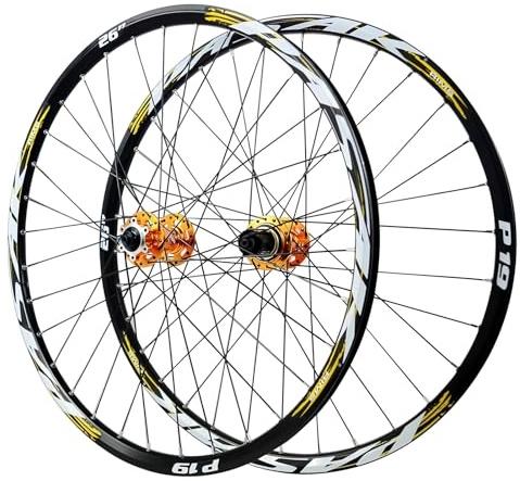 LYYCX AuroraXQ 26/27.5/29 MTB Laufradsatz, Mountainbike Vorderrad Quick Release, HG Scheibenbremse Fahrrad Hinterrad 32H Passend 7-12 Speed Kassette(1 Paar (vorne + hinten),29 Zoll)