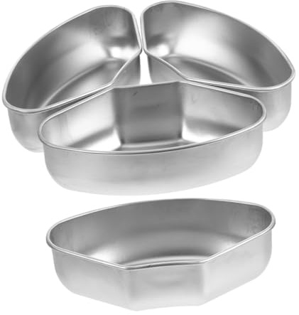 LIFKOME Juego De 4 Bandejas De Vapor Abanico De Acero Inoxidable Cesta De Vapor Multiusos Resistente a Altas Temperaturas y Ollas Eléctricas
