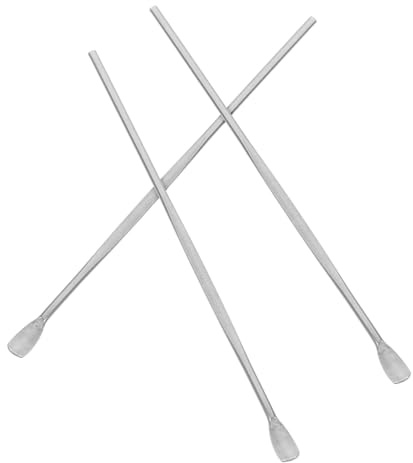 Cucchiaio per Rimozione Cerume in Acciaio Inox 3 Pezzi | Lunghezza 8cm, Finitura Argento, Design Portatile e Facile da Usare, Set Pratico per Igiene Quotidiana