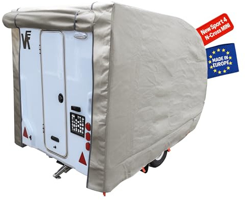 POLCOVER Abdeckplane für Wohnwagen - Geeignet für Niewiadów New Sport 4 (Hecktüren) / N-Cross MINI - Wetterfeste Langlebig Schutzhülle Atmungsaktive - 5 Schicht Wohnwagenplane