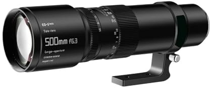 Camera Lens, Lente Principal MF teleobjetivo de fotograma Completo de 500mm F6.3 for astrofotografía, Compatible con Sony A7R Nikon Z50 Canon R50,in Parts(E-Card)